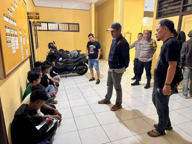 Reaksi Cepat Polisi, 13 Pemuda Diringkus Usai Pengeroyokan di Air Panas Baru Kerinci