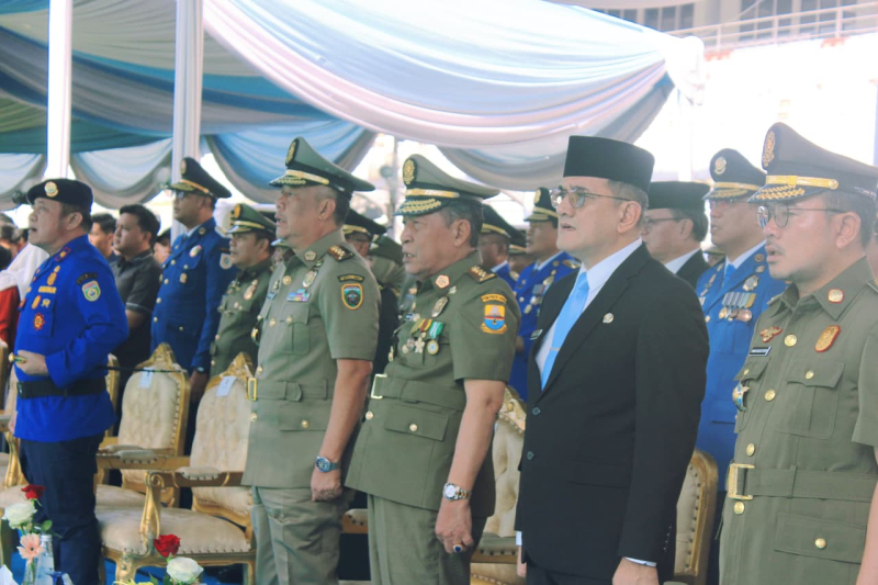 Wagub Sani Hadiri Upacara HUT Satpol PP, HUT Damkar dan HUT Satlinmas di Palembang